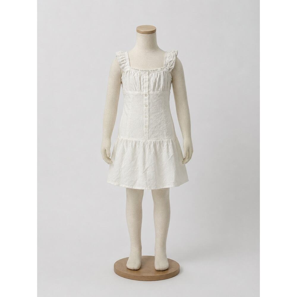Art Class Ivory Ruffle Strap Dress - Size M (8)